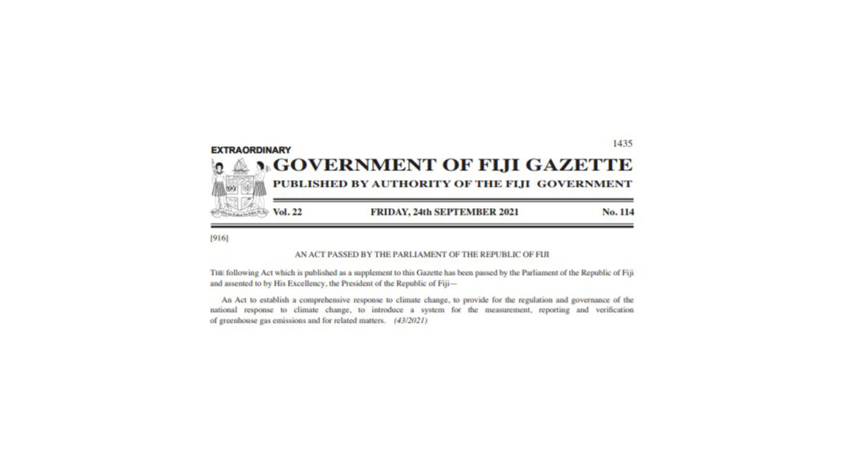 Climate Change Act 2021: An Act to establish a comprehensive response to climate change, to provide for the regulation and governance of the national response to climate change, to introduce a system for the measurement, reporting and verification of greenhouse gas emissions and for related matters; Act No. 43 of 2021