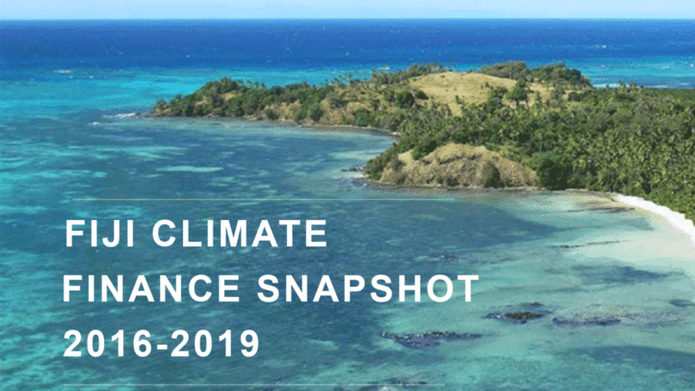 Fiji Climate Finance Snapshot 2016 &ndash; 2019