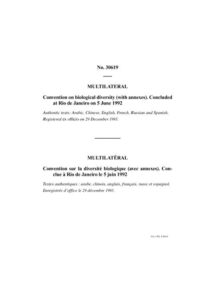 Convention on Biological Diversity [Biodiversity Convention]