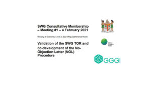 SWG Consultative Membership Meeting #1 – 4 February 2021: Validation of the SWG TOR and co-development of the No-Objection Letter (NOL) Procedure [Sector Working Group] [Terms of Reference] [Presentations]