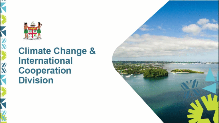 Fiji Climate Change and International Cooperation Division [Presentation Slides Information Session with the Open Sector Working Group 2022]